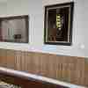 Caramel tambour paneling wall covering