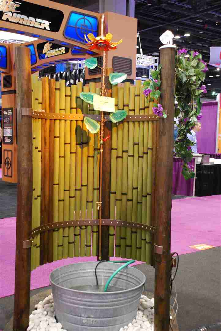 Green Sythetic Bamboo Shower2 (Large)