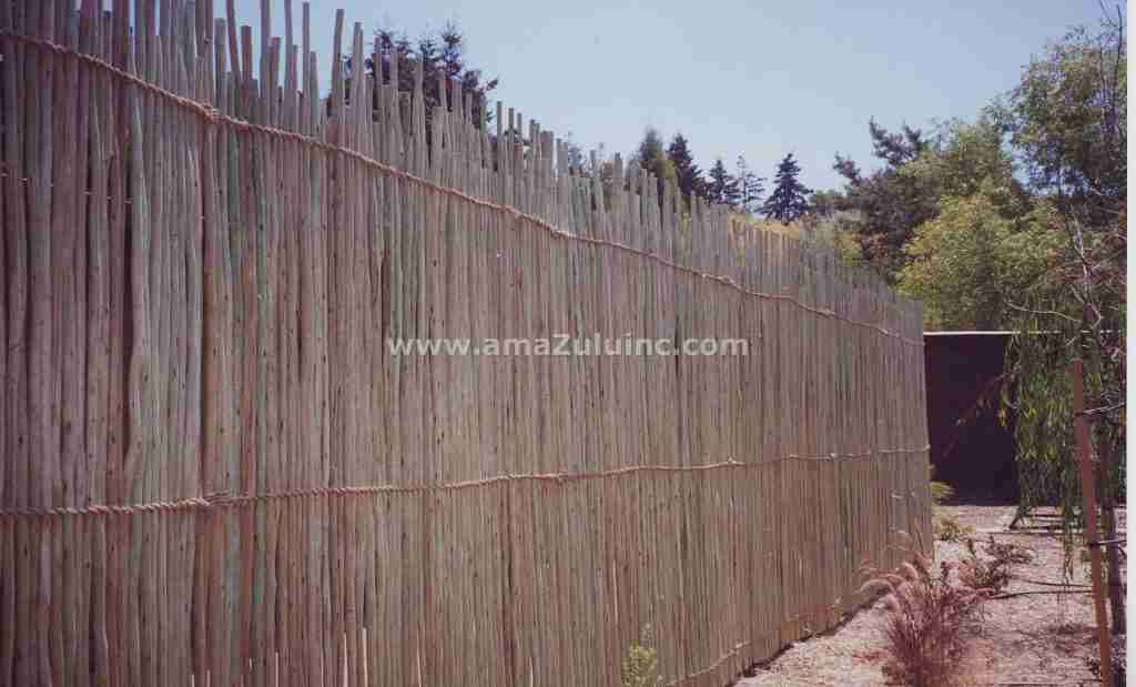 Rustic Eucalyptus Fence