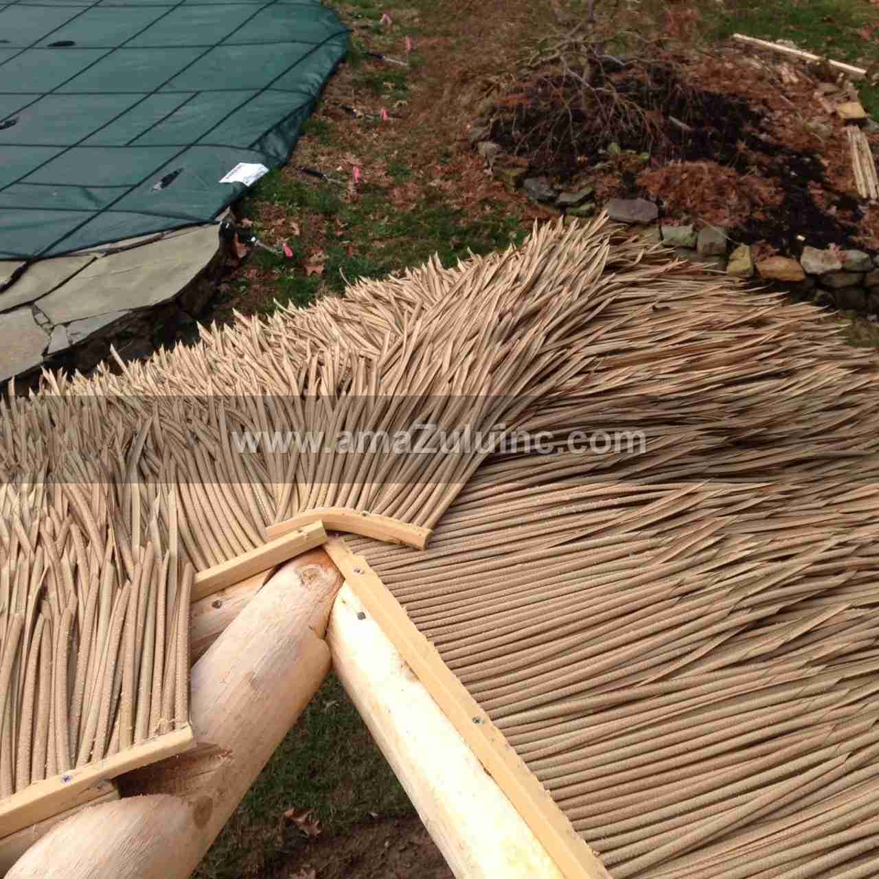 Synthetic Java Thatch on Open Batten Roof