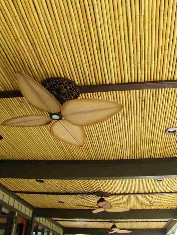 Tonkin Bamboo Fence Panel ceiling treatment