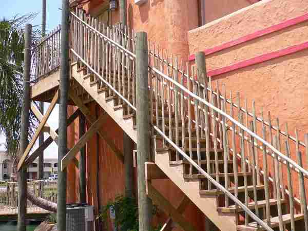 eucalyptus fence railing