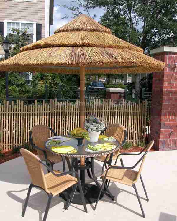 natural reed thatch umbrella for table