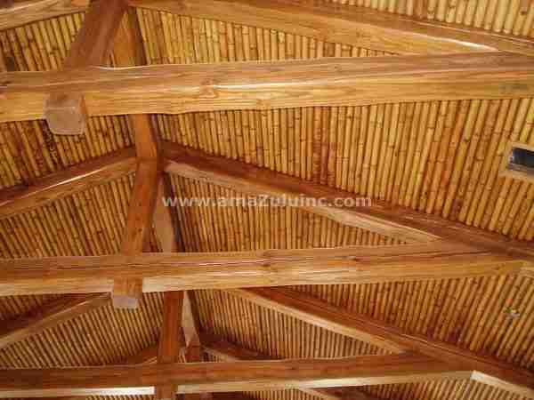 Solid Bamboo ceiling treatment