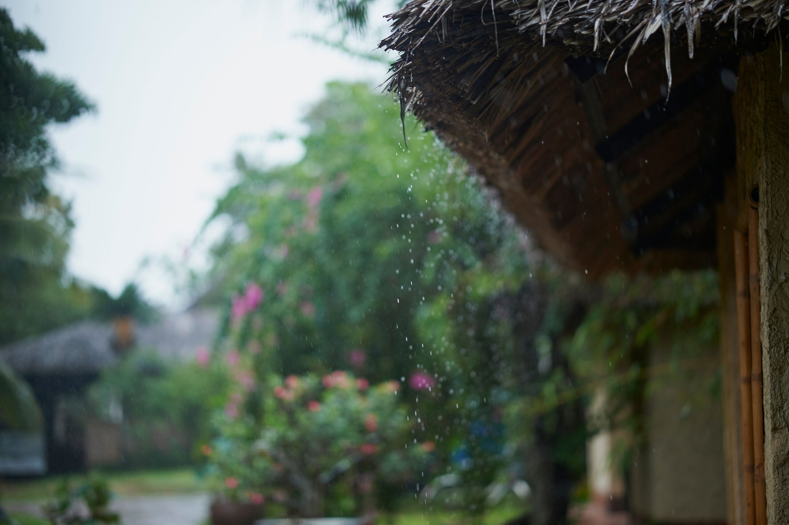 How Does Synthetic Thatch Hold Up to Salt Air, Storms, and Heavy Rain?